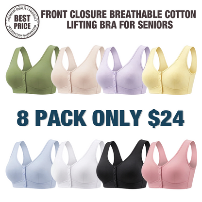💥Front Closure Breathable Cotton Lifting Bra for Seniors