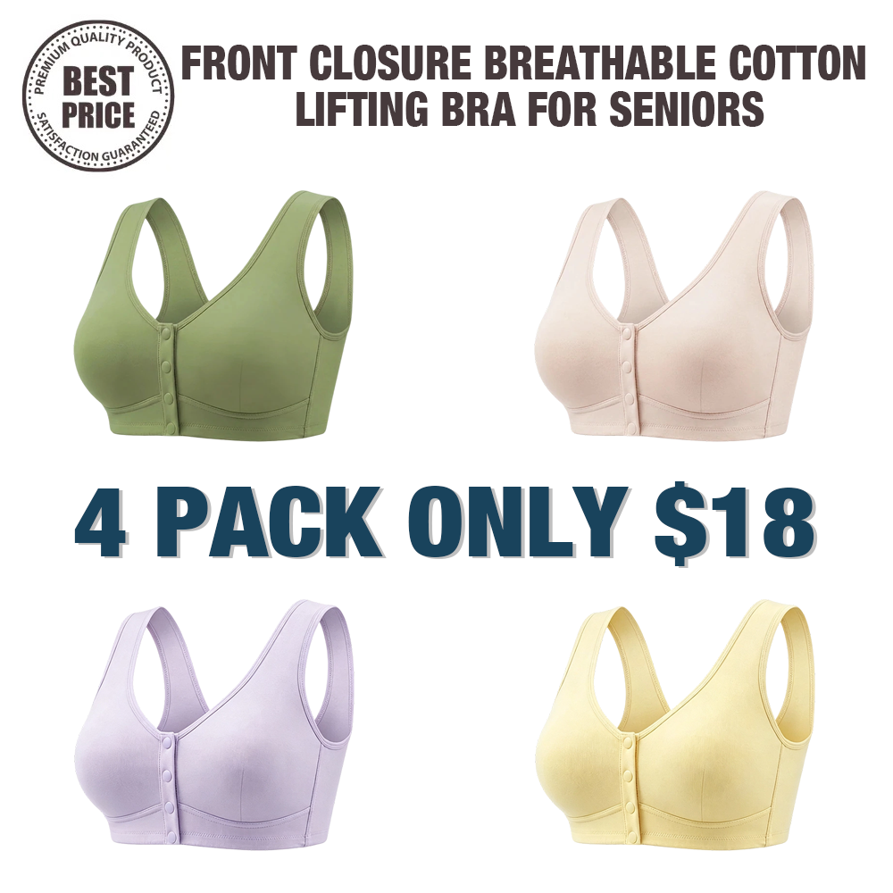 💥Front Closure Breathable Cotton Lifting Bra for Seniors