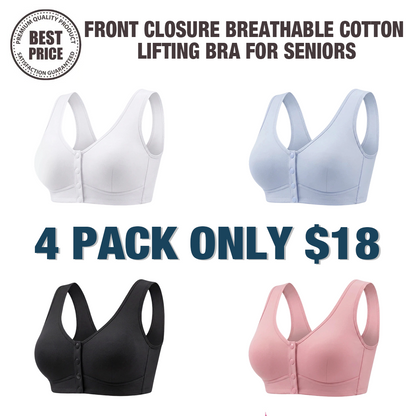 💥Front Closure Breathable Cotton Lifting Bra for Seniors