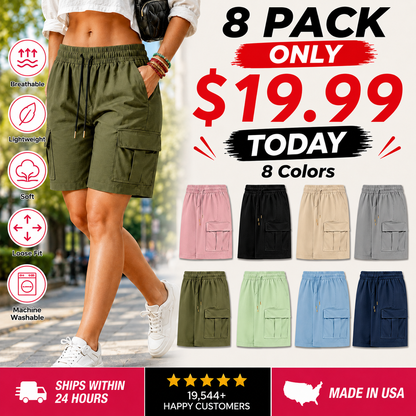 【LAST DAY SALE】Women’s outdoor cargo shorts—multi-pocket design