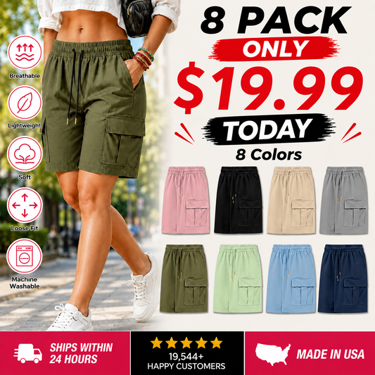 【LAST DAY SALE】Women’s outdoor cargo shorts—multi-pocket design