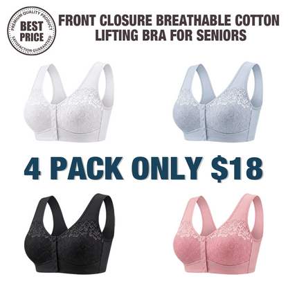 💥Front Closure Breathable Cotton Lifting Bra for Seniors