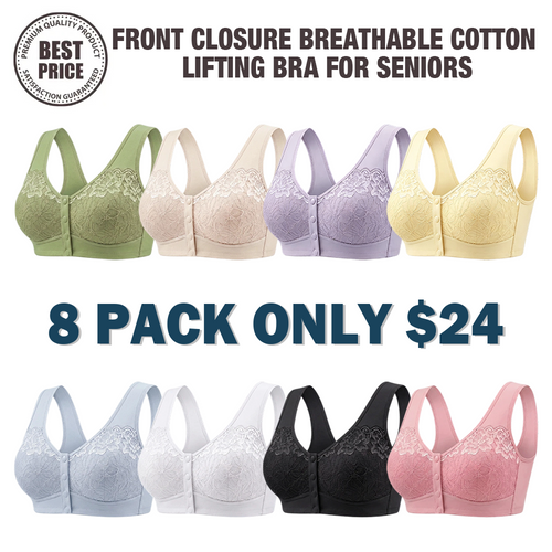 💥Front Closure Breathable Cotton Lifting Bra for Seniors